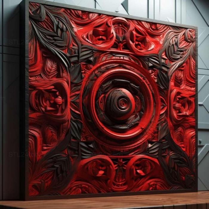 Patterns and decorations (stl red black 1, PATTERN_949) 3D models for cnc